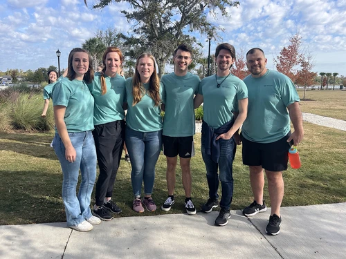 group of people smiling